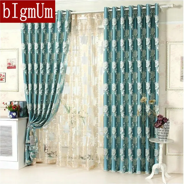 Jacquard Bloemen Gordijnen Slaapkamer Verduisterende Mooi Patroon ... Jacquard Bloemen Gordijnen Slaapkamer Verduisterende Mooi Patroon ...