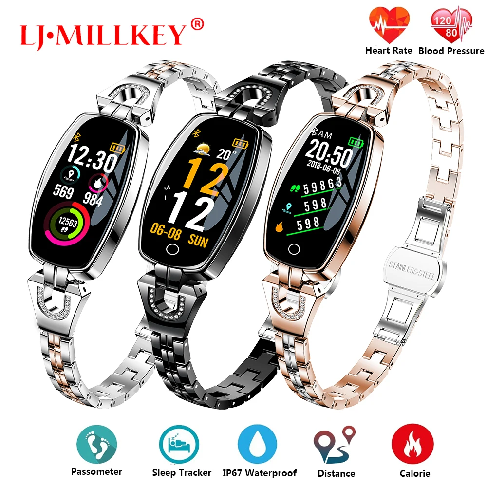 

luxurious Smartwatch Women Lady Ladies Smart Watch Girl Bracelet Wristband Female Jewel Watches Clock Fashion Wear Band