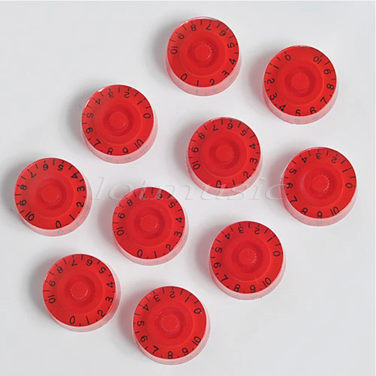 10Pcs Red Guitar Speed Knob Guitar Knob for Electric Guitar Replacementin Guitar Parts