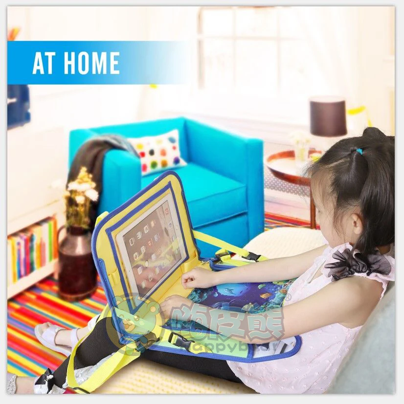 2018 Newest Waterproof Table Car Seat Tray Environmentally Friendly Table Kids Travel Tray with Holder Mesh Storage Stand Desk