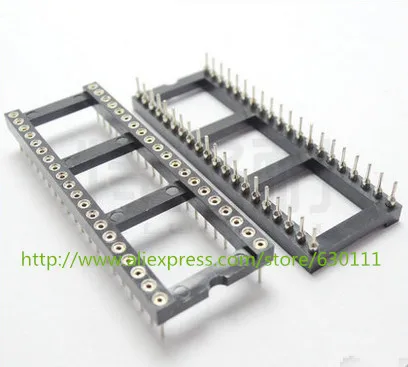 

10PCS DIP-40-Round IC SOCKET 40 PIN 40PIN 40P Round Hole DIP IC Sockets Adaptor Solder Type,Gold plated inner
