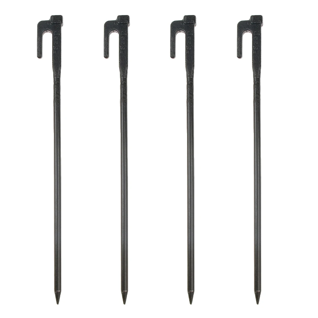 4 шт. колышки для палатки 40 см Heavy Duty Прочный металлический с крюками палатка Кол