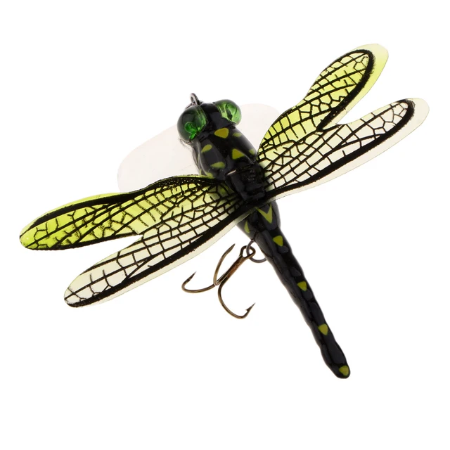 Dragonfly Flies Topwater Lure Floating Popper Fly Fishing Flies 7.5cm