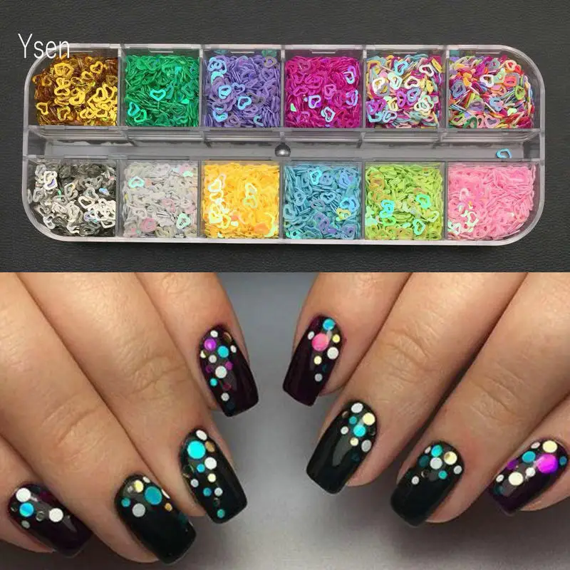 

1Box Mixed Star Colorful Flakies Nail Sequins Holographic Dazzling Paillette Manicure Nail Tips Sheet Decorations