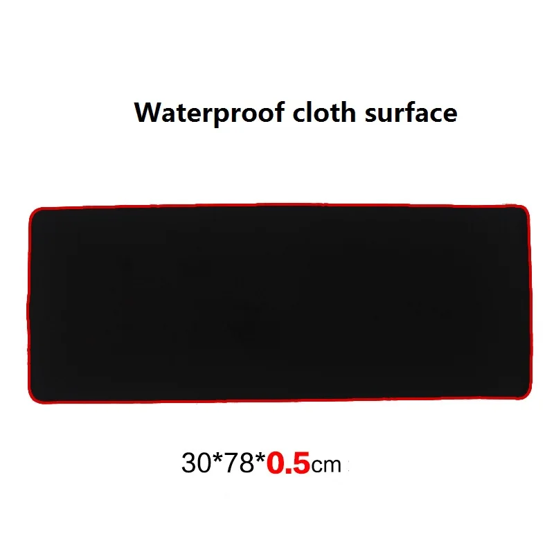 

FULCLOUD 300*780*5mm 300*780*4mm 300*780*3mm All black Precision red sewing Thickened mouse pad Game mouse mat table mat