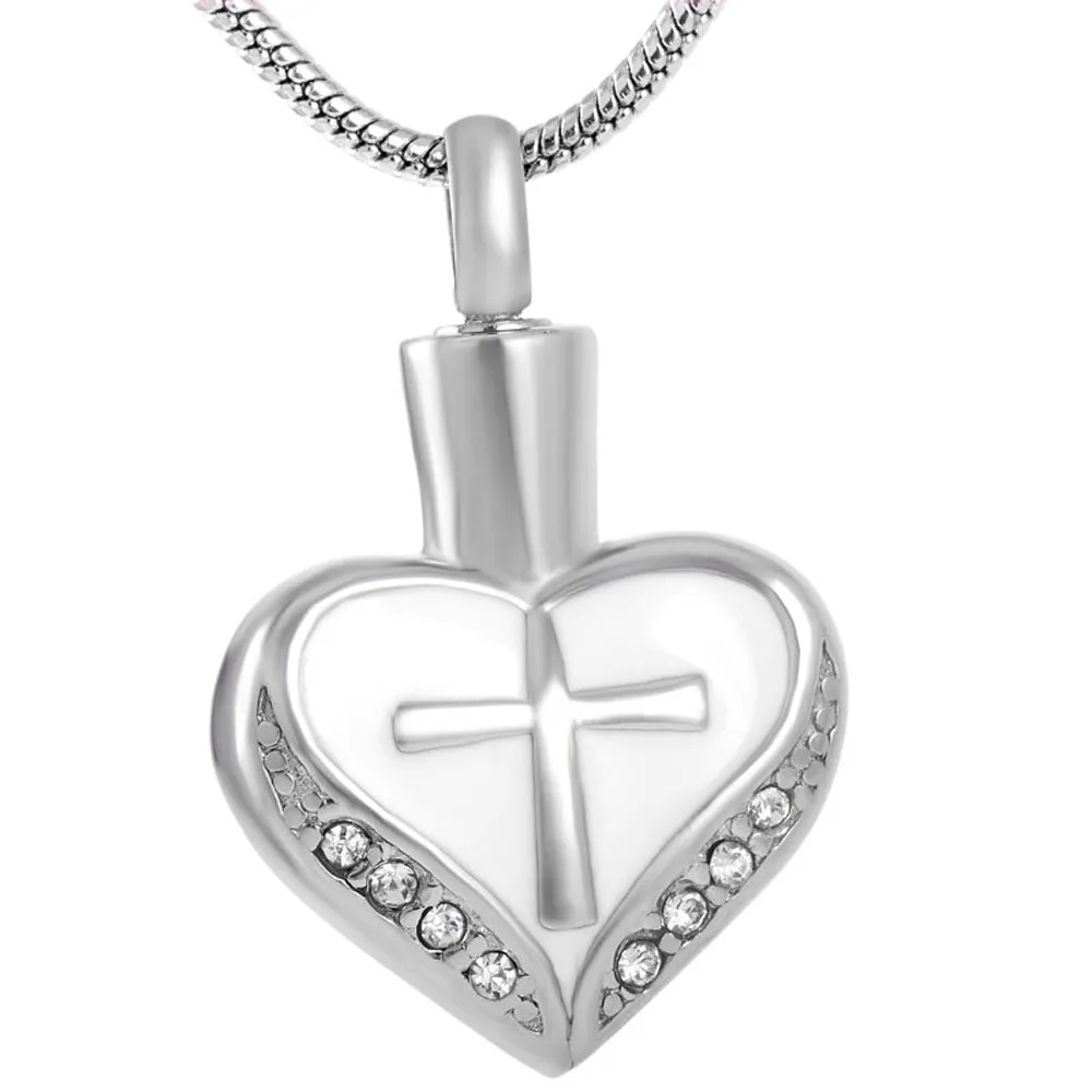 Crystal Inlay Memorial Jewelry Ashes Keepsake Pendant for Ash Holder