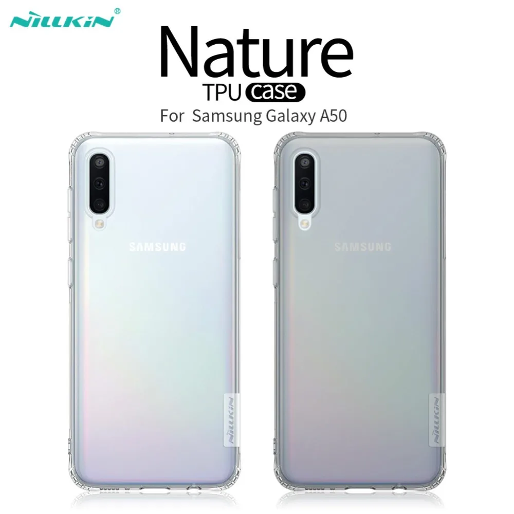 Чехол Nillkin Nature для Samsung Galaxy A50 прозрачный мягкий силиконовый защитный чехол из ТПУ