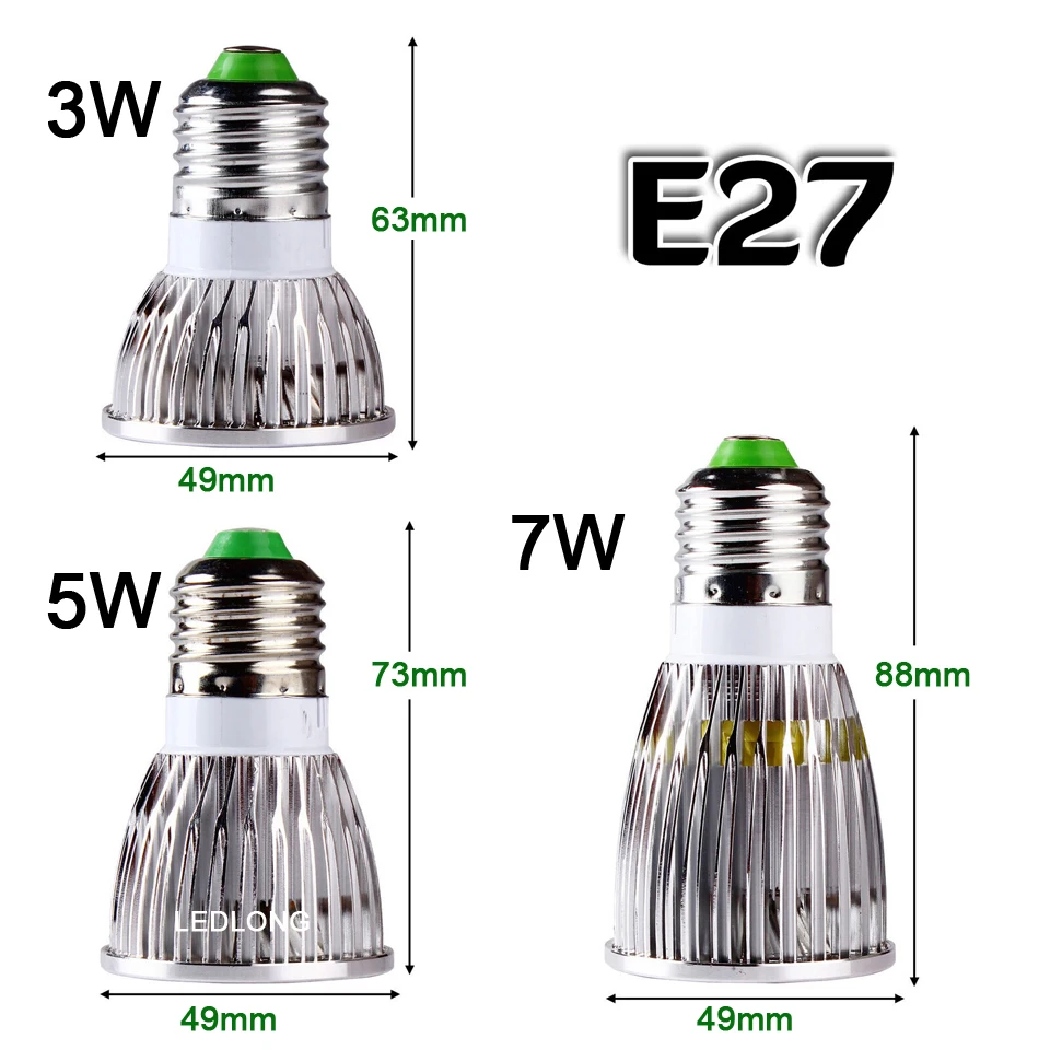 4 шт затемнения E27 GU5.3 E14 GU10 Светодиодный лампочки MR16 12 V Bombillas УДАРА СВЕТОДИОДНЫЙ Spotlight Лампа лампада