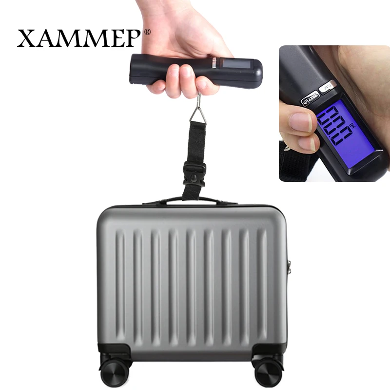 Electronic Scale Mini Digital Hanging Fishing Luggage Scale 50kg/0.1kg LCD Portable Hand Held Scale Travel Suitcase Xammep