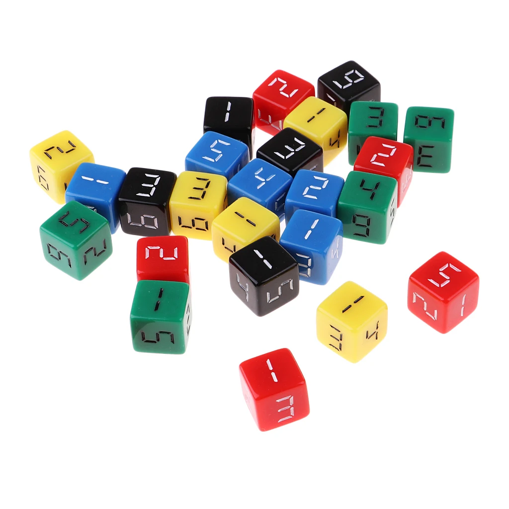 25x Acrylic Square Six Sided D6 Dices 16mm for KTV Shaker Cup Game Prop Gift Six Sided Acrylic Dice 