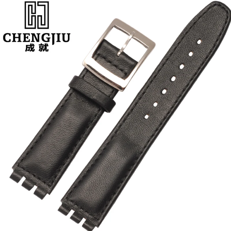 

17mm Women's Watchband For Swatch Soft Genuine Leather Watch Strap For Ladies Belts Pulseira Saat Kordonu Kayis Horlogeband