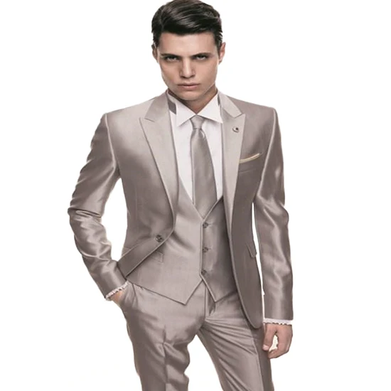

Latest Jacket Pants Set Dress Designs Beige Men Suit Prom Tuxedo Slim Fit 3 Piece Groom Style mens Suits Costumes Blazer Terno
