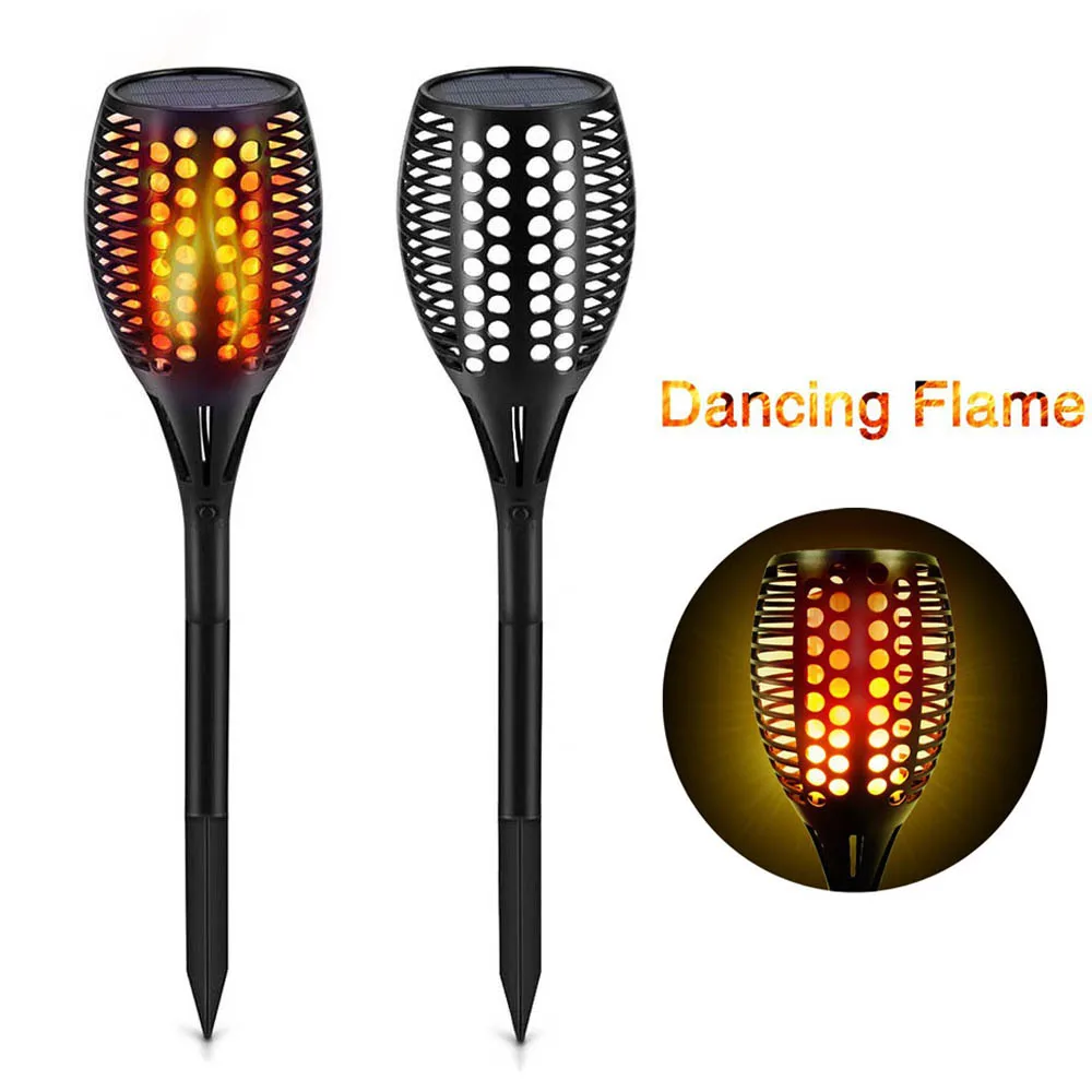 

LED Solar Flame Lawn Lamps IP65 Waterproof Wireless Outdoor Flickering Flame Light Auto On/Off For Garden Yard Patio Decoration