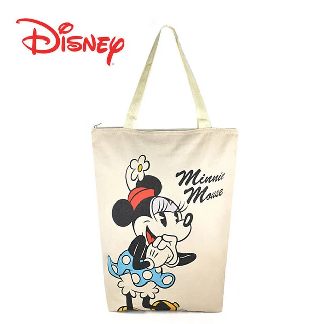 

2019 new Disney Mickey mouse Cartoon Women's Canvas Bag Shoulder lady hand tote lovely Leisure bag girl shopping gift
