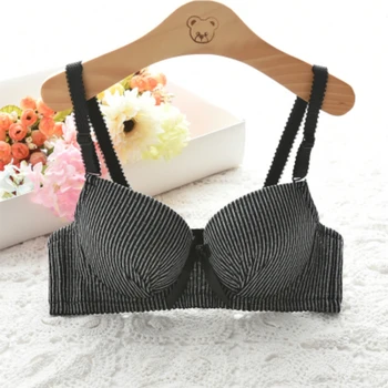 

Yasemeen Black and White Stripped Push Up Bras for Small Chest Girls Sexy Lace Adjustable Brassiere Plus Size Underwear for Girl