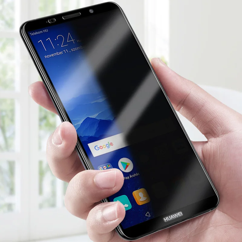 

For Huawei Mate 10 Lite & Mate 10 Pro Privacy Anti Glare Tempered Glass Front Full Cover Film Screen Protector