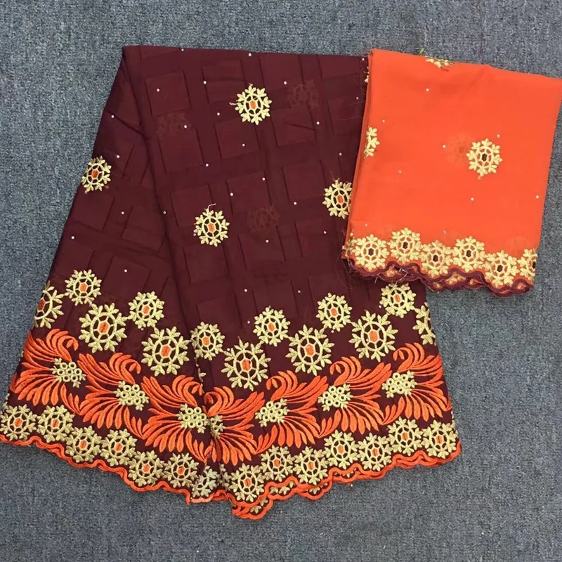 

6 colors (5+2yards/set) very beautiful embroidered African voile lace fabric 100% cotton Swiss lace fabric for party dress CT06