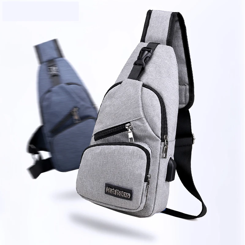 

Travel Sling Shoulder USB Charge Chest Bag for Men Casual Multifunction Waterproof Crossbody Bag Women Short Trip 2019 Hot Sale