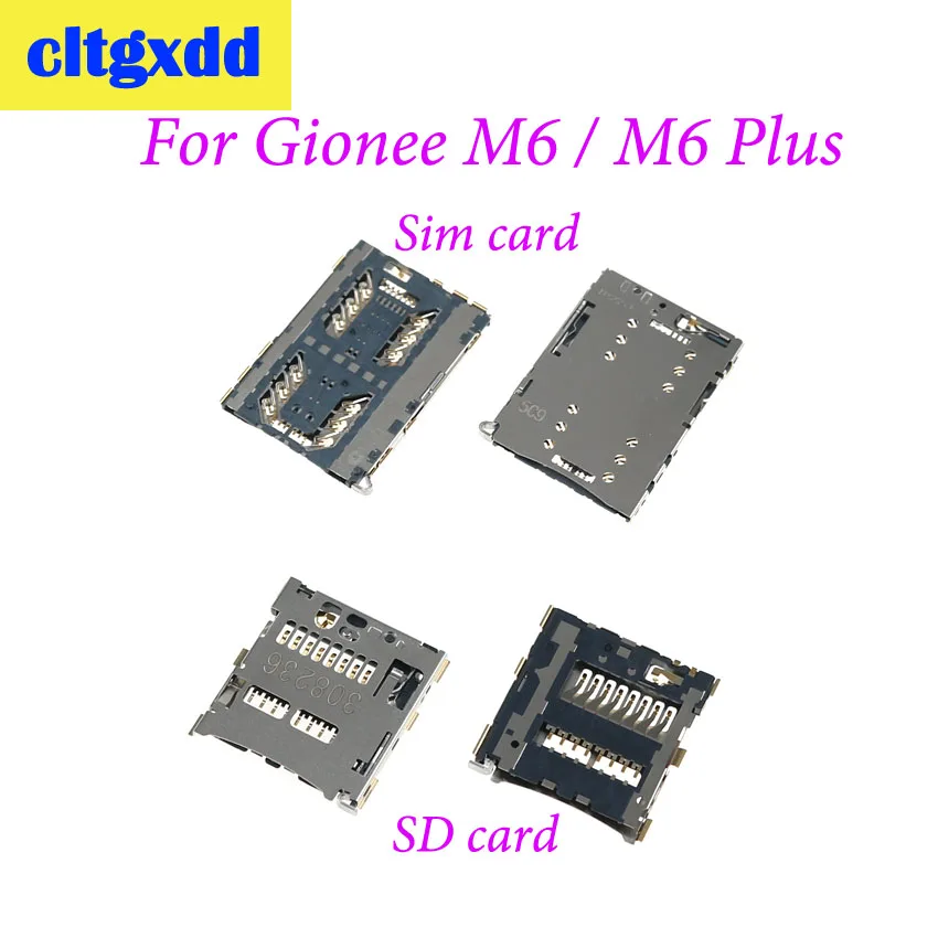 cltgxdd SIM SD Card Reader Slot tray Holder Connector for Gionee M6 m6plus GN8002 GN8003 card holder | Мобильные телефоны и