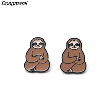 P2468 Dongmanli 20 пара/лот Милая легкая сонный маска ленивого серьги-гвоздики серёжки для женщин дети Эмаль серьги ювелирные изделия из жемчуга