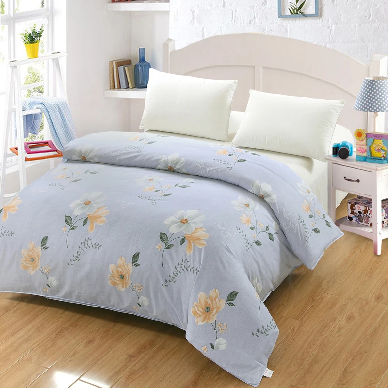 Яркий белый цветочный принт постельные принадлежности пасторальный элегантный стиль узор красивый цветочный кровать хлопок удобный пододеяльник queen King