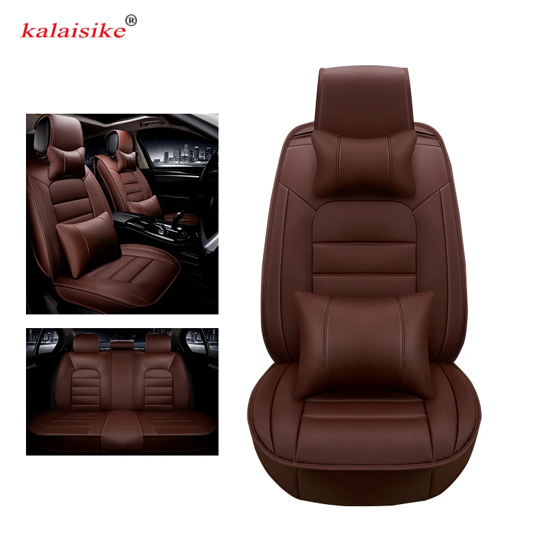 Kalaisike leather Universal Car Seat covers for Honda all models civic accord fit CRV XRV
