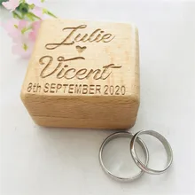 Персонализированные Свадебные кольца в деревенском стиле, деревянные кольца на заказ, держатель, коробка с гравировкой для невесты, жениха, свадебные подарки, вечерние аксессуары
