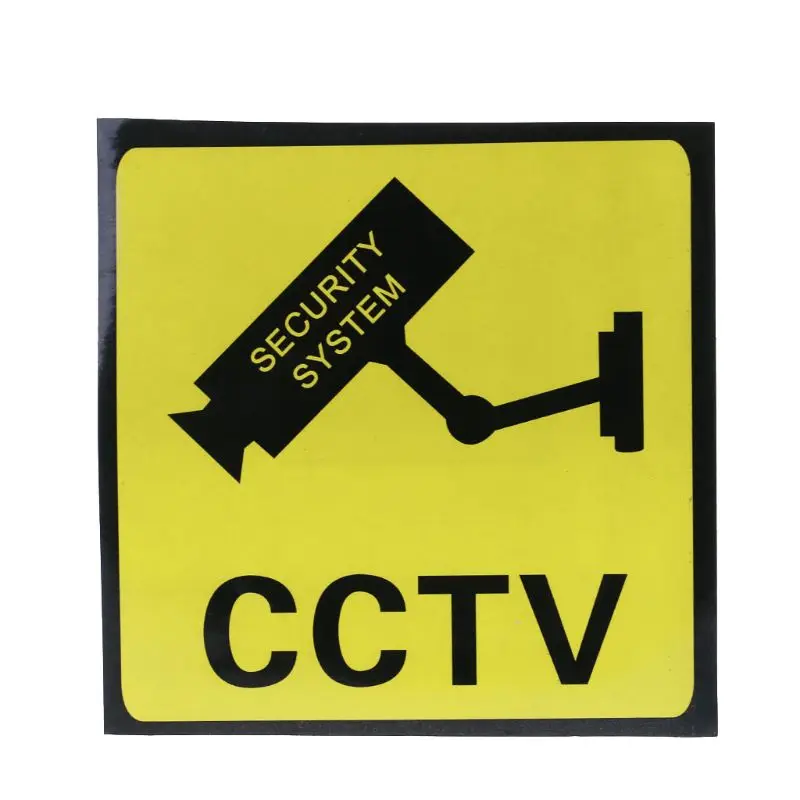 10 шт. Предупреждение наклейки для системы видеонаблюдения самоклеящийся этикетка безопасности знаки наклейка 111 мм Водонепроницаемый