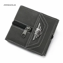 Бренд XINIU, мужской кошелек на молнии и застежке, маленький портфель, мужские мини тонкие кожаные кошельки, сумочка carteira masculina# LREO