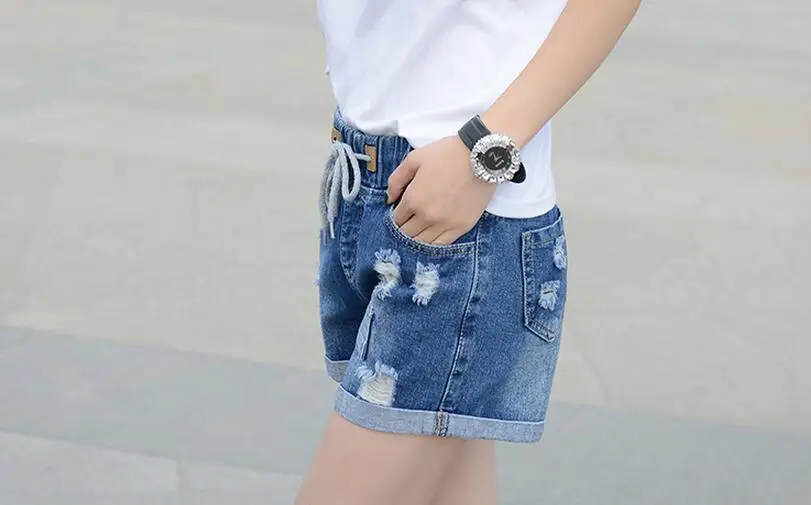 S-2XL,, летние женские новые модные трусики с дырками, свободные эластичные штаны с большой талией