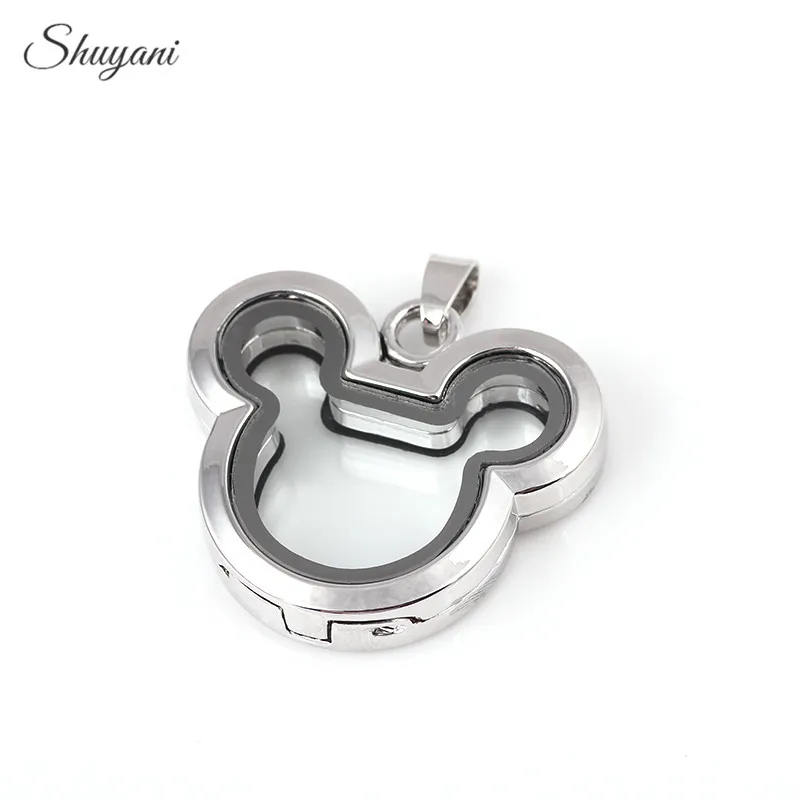 10pcs-lot-Free-shipping-Cute-Minnie-Mouse-Floating-Locket-Charms-Openable-Magnetic-Glass-Locket-Pendant