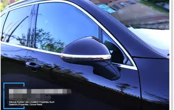 

2pcs Side Door Mirror Trim Rearview Mirror Cover Trim Sticker For Porsche Cayenne 2014 2015 2016