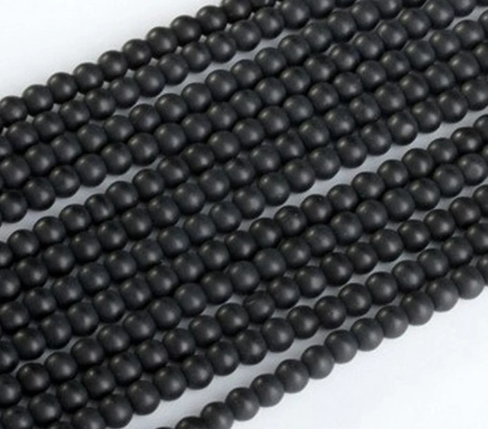 

STENYA 8mm black onyx dull polish natural stone jewelry findings minerals loose beads choker necklace earring men bracelet matte
