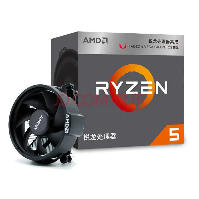 Процессор AMD Ryzen R5 2400G cpu с графикой Radeon RX Vega 11, 4 ядра, 8 потоков, разъем AM4, 3,6 ГГц, TDP 65 Вт, YD2400C5FBBOX