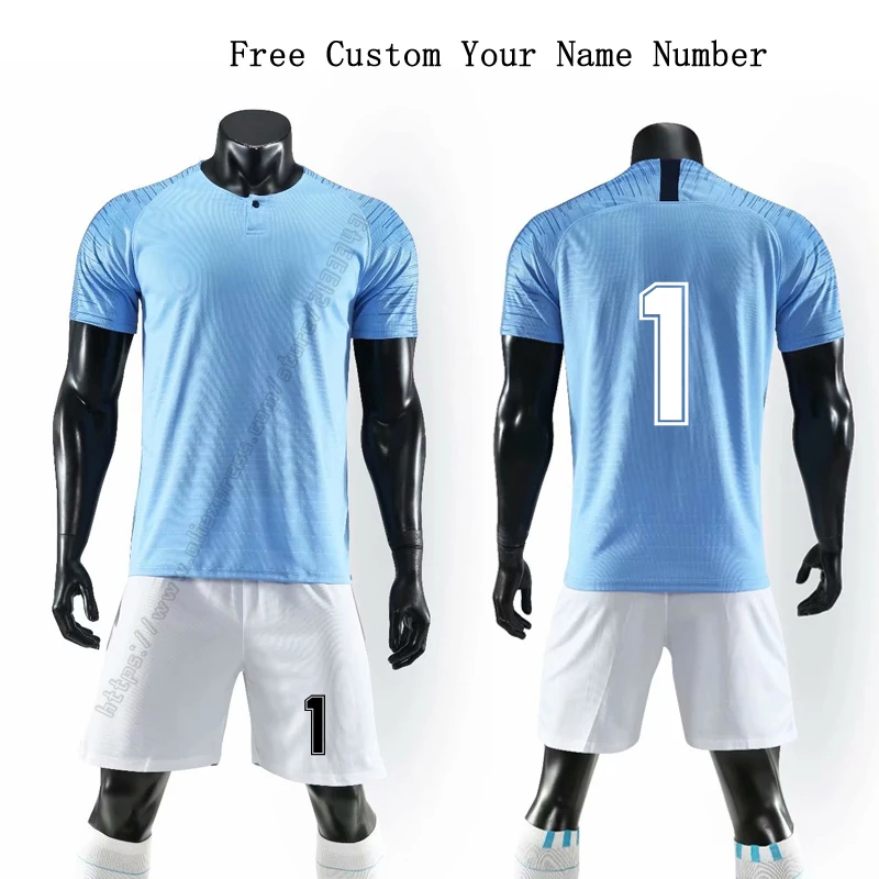 

Free Custom Men & Kid Soccer Jersey Children Tracksuit Soccer Suit Football Jersey & Shorts Adults Sportswear