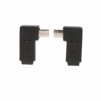 

Micro USB Male to Mini USB Female Converter Data Transfer Cable Adapter 90 Degree L Shape Charging Connector (left right random)