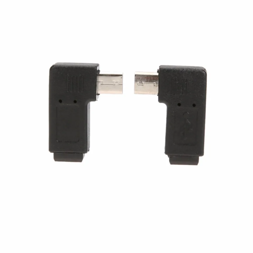 Переходник с Micro USB штекер на Mini гнездо переходник для передачи данных 90 градусов L