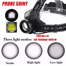 Высокое качество linternas frontales cabeza Cree XM-L T6 светодиодный Перезаряжаемый 18650 налобный фонарь USB