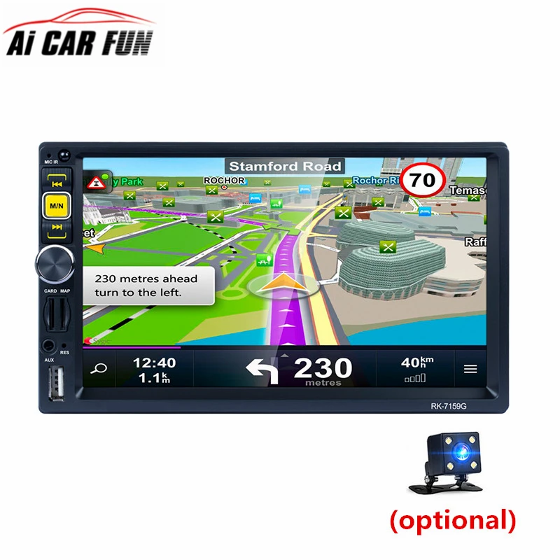 

7159G 7" Full HD 1080P Car MP5 Player GPS Navigator Bluetooth AM/FM/RDS Radio Mirror Link Remote Control Car Multimedia Player