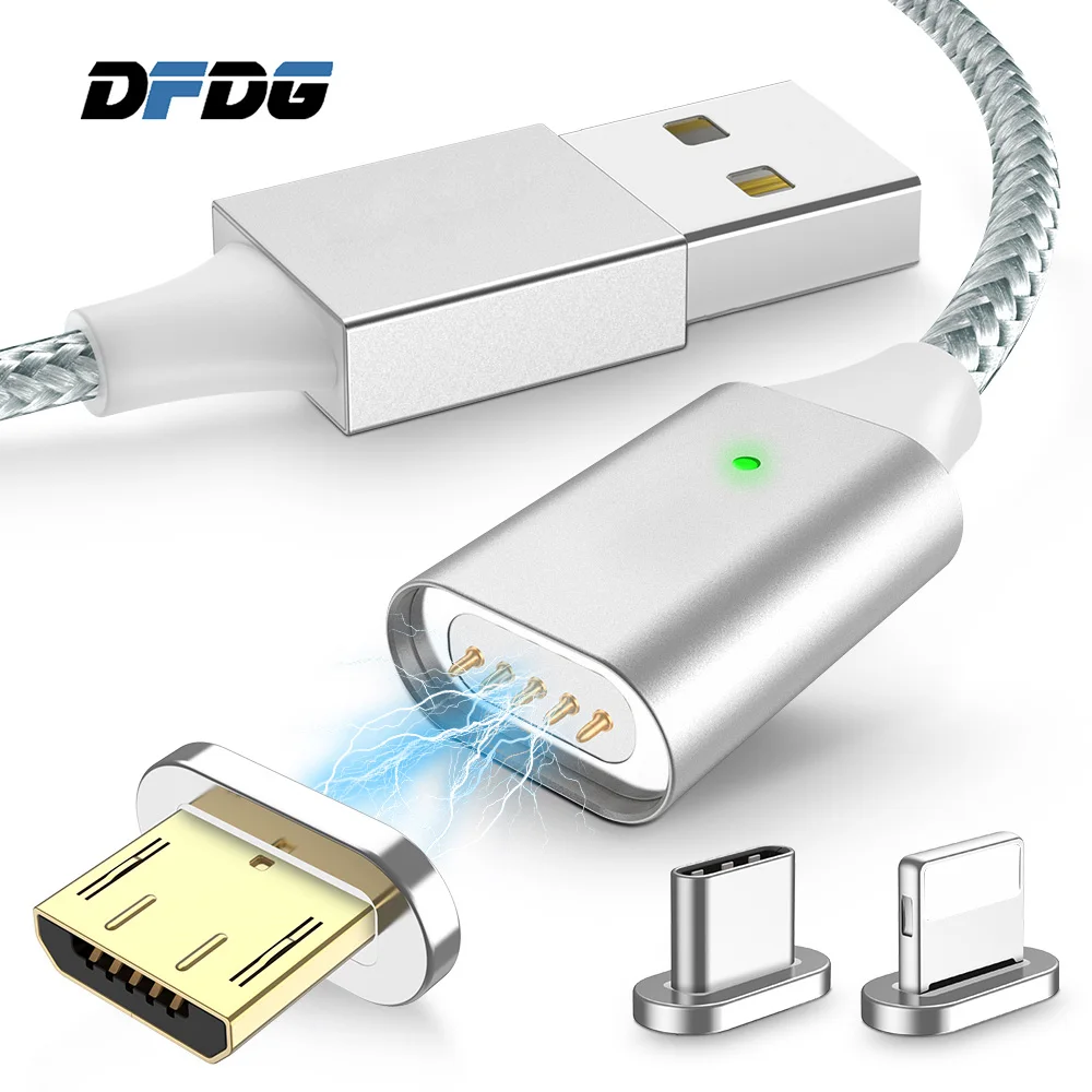 5A كابل شحن المغناطيسي شاحن USB البيانات ل فون المصغّر USB نوع C الهاتف المحمول سريع تهمة المغناطيس شاحن كابل يو اس بي 3 المكونات