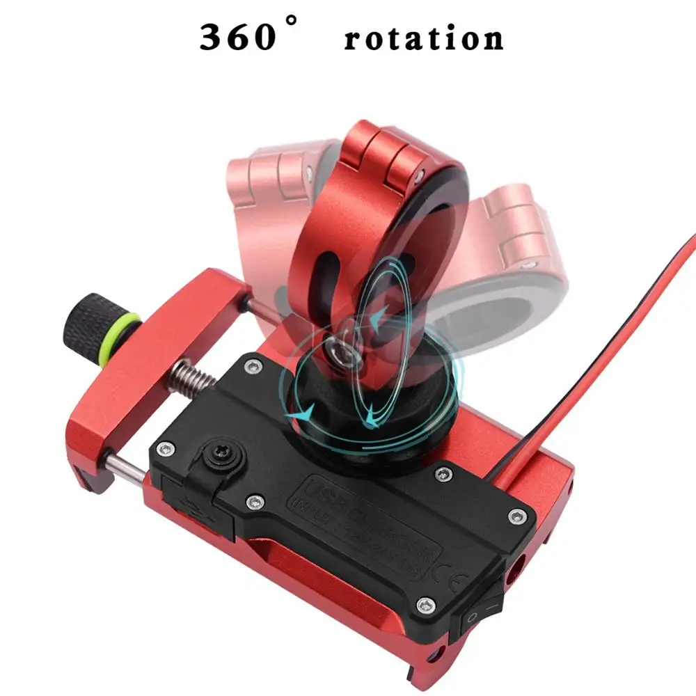 Universal Motorcycle Phone Holder Aluminum Alloy With USB Charger Modified Mobile Phone Holder Motorbike Mountain Bike Holder