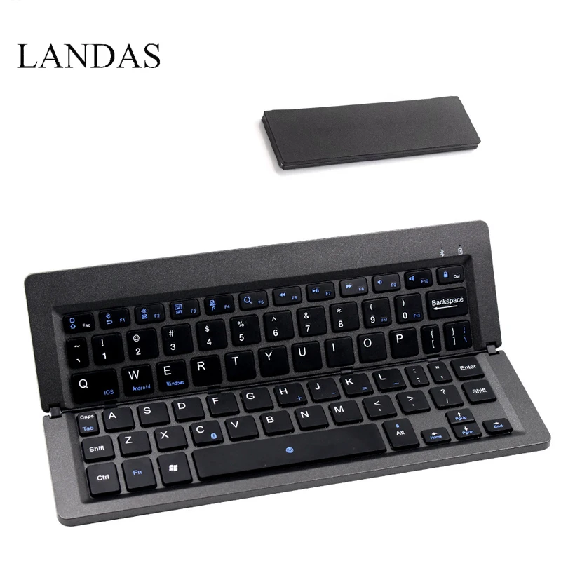 Landas Universal Foldable Keyboard Bluetooth Wireless For IOS Android Windows Smart Phone Laptop Mini Folding Keyboard Tablet Landas Universal Foldable Keyboard Bluetooth Wireless For IOS Android Windows Smart Phone Laptop Mini Folding Keyboard Tablet