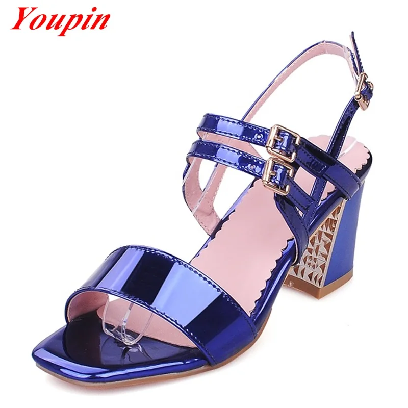 Party Dance Shoes Women 2016 Spring Autumn Buckle Silver High Heel Fish Mouth Party Sandals Women