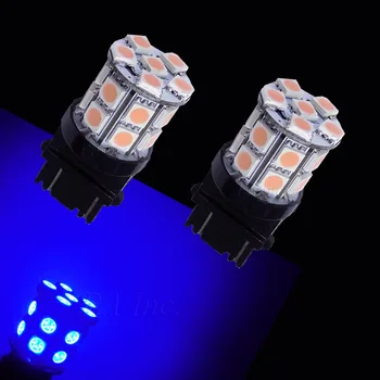 

PA LED 2PCS x T25 3156 20SMD 5050 Auto Car LED Light For Turn Signal BLUE Current Fixed 12V