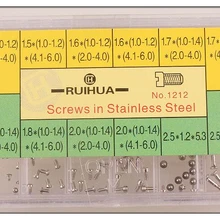1 Набор винты со шлицем и винтами Hublt H набор-винты из нержавеющей стали ассорти