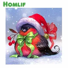 5d diy заказной набор для картин из алмазов eigen foto Рождественский Снегирь полный квадратный стежок Алмазная вышивка мозаика