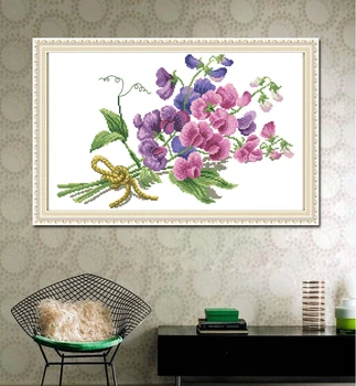 

Needlework,DIY Cross Stitch,Sets For Embroidery kits,11CT&14CT,Pea orchid
