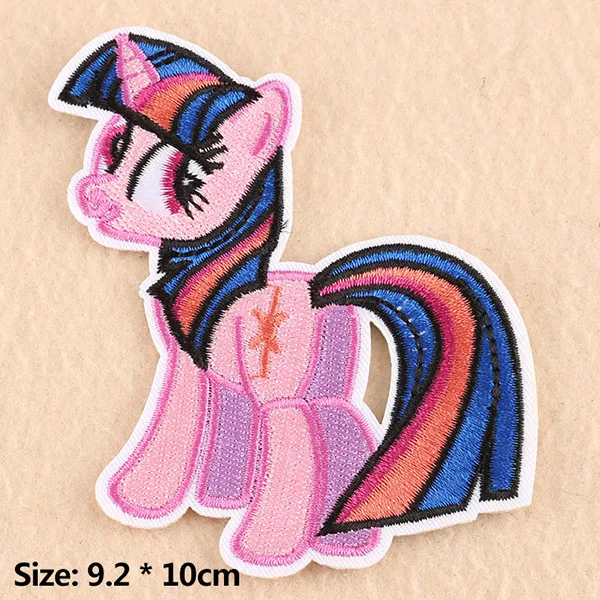 Нашивки в форме единорога из мультфильма «Мой Маленький Пони», нашивки в форме единорога для одежды, значки-наклейки для девочек, аппликации - Цвет: 2