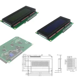 ЖК-дисплей 2004 + I2C 2004 20x4 2004A синий/зеленый экран HD44780 характер ЖК-дисплей/w IIC/I2C последовательный Интерфейс модулем адаптера для arduino