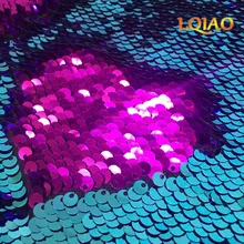 Starlight ткань с обратимой блестки по двору Бирюзовая фуксия ткань с блестками для вышивки чешуя дракона кружевная ткань lentejuelas